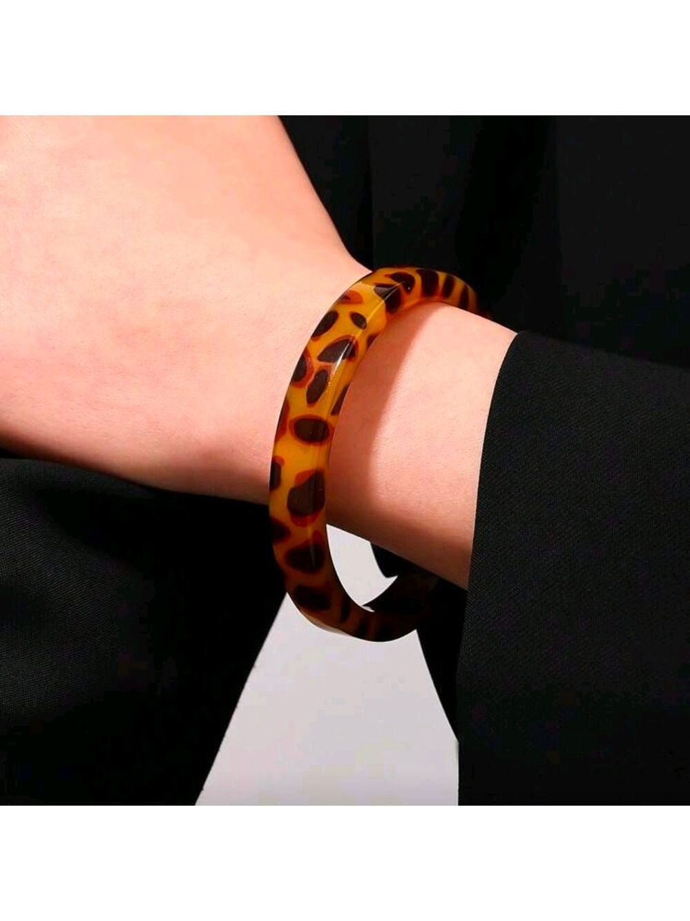 Tortoise Shell Bangle Bracelet FREE RING